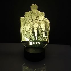 Lámpara 3D LED Grupo BTS.