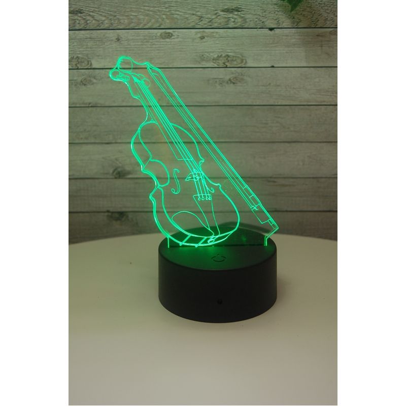 Lampara 3D LED Violín personalizable.