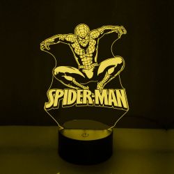 Lampara 3D LED Spiderman.