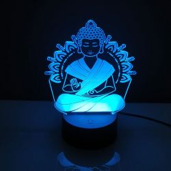 Lámpara 3d led Buda personalizado