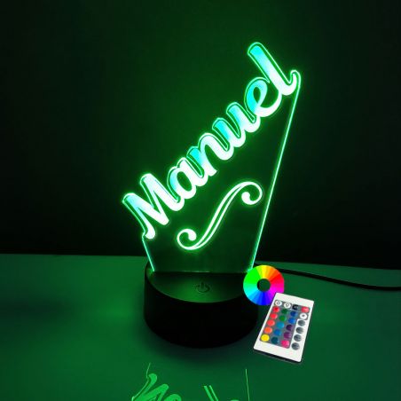 Lampara 3D LED Nombre personalizado.