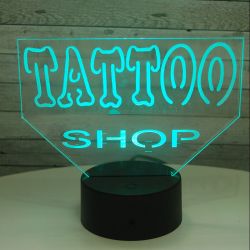 Lampara LED tienda tatto.