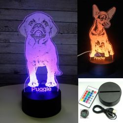Lampara LED 3D Tu Mascota Foto...
