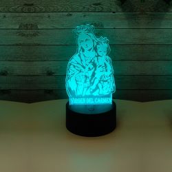 Lampara 3D LED Virgen del Carmen RGB.