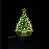 lámpara 3d led Árbol de navidad colores