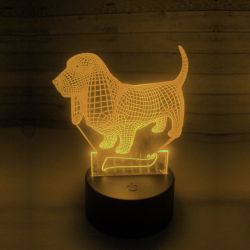 lampara led perro 3d