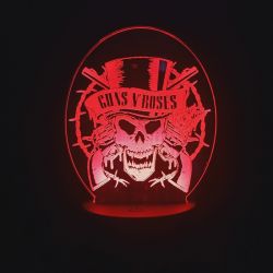 Lámpara led Guns N' Roses personalizada