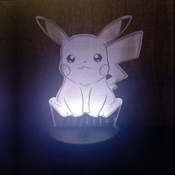 Lampara 3D LED Pikachu