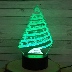 lámpara personalizada árbol de navidad