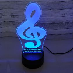 Lámpara personalizada led musica.