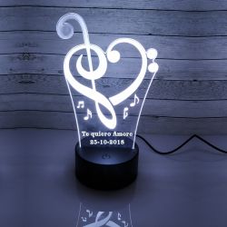 Personalizar lámpara 3d led música.