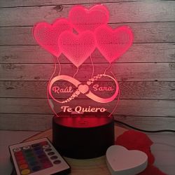 Personaliza tu lámpara San Valentin