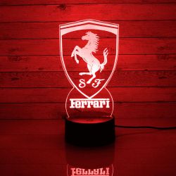 Lámpara 3D LED Ferrari Personalizada